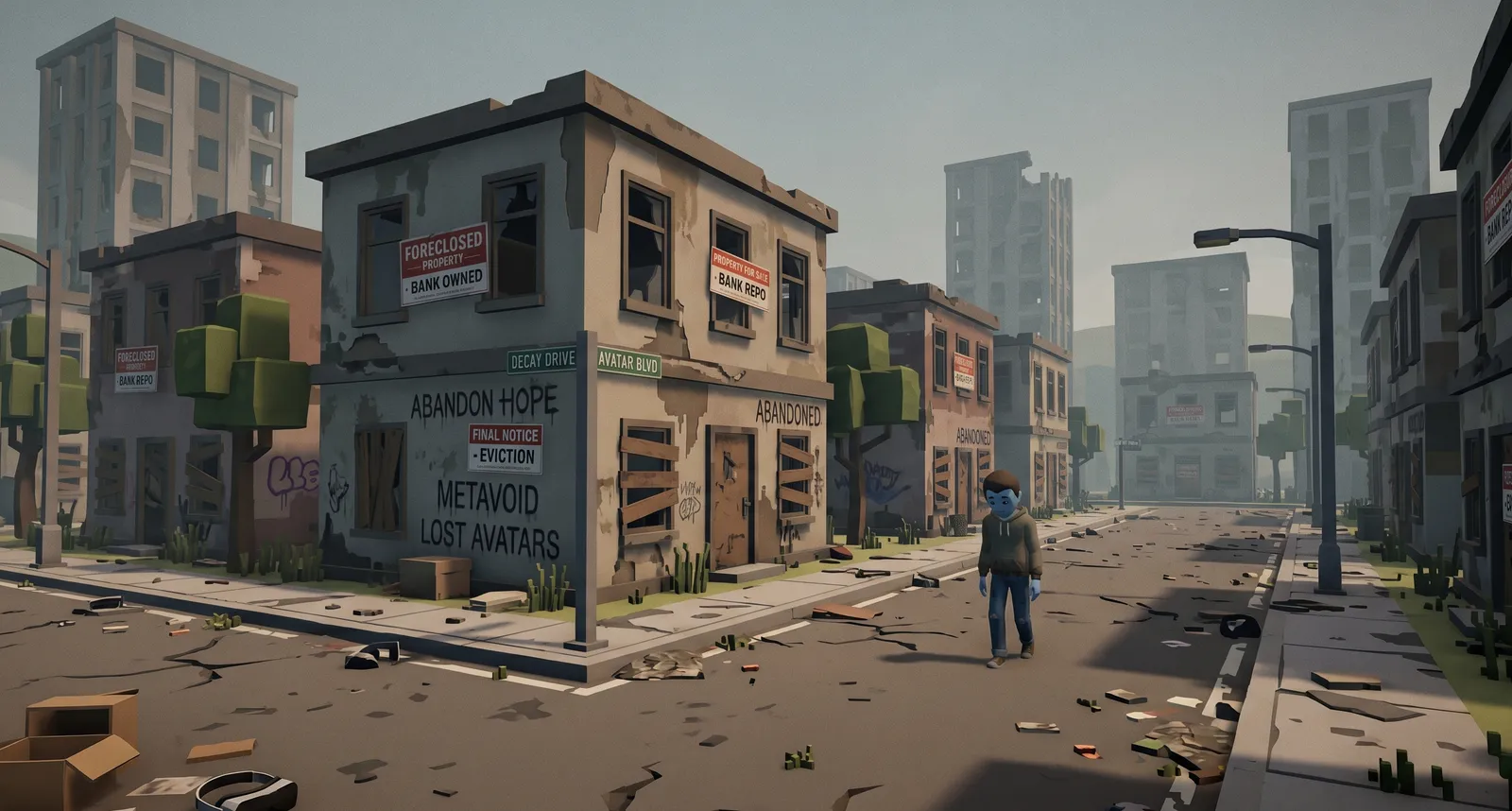 Zuckerberg Urges Calm As Abandoned Metaverse Subdivisions Face Record Foreclosure Rates
